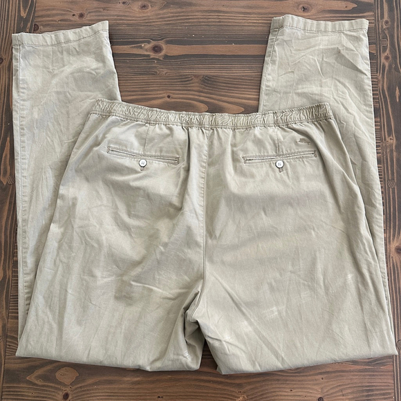 Men’s Tommy Bahama Beige Relaxed Fit Pants 2XLT Blue Fish Lining Drawstring - Picture 3 of 9